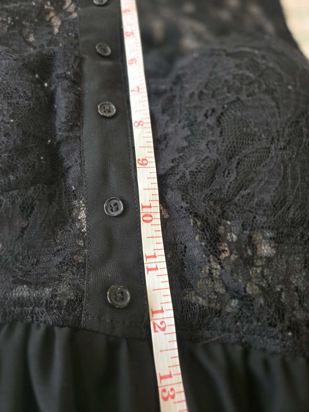 Black Lace Overlay High-Low Dress - Picture 12 of 16